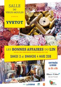 Salon Les Bonnes Affaires du Lin. Du 3 au 4 mars 2018 à Yvetot. Seine-Maritime.  10H00